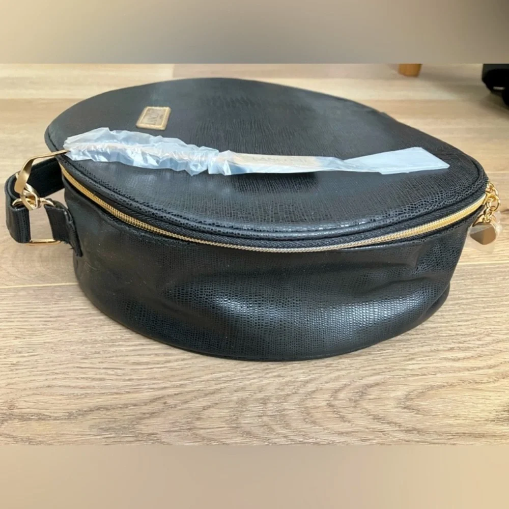 Lancôme Paris Cosmetic Train Case | Black Faux Leather | Large | NWOT